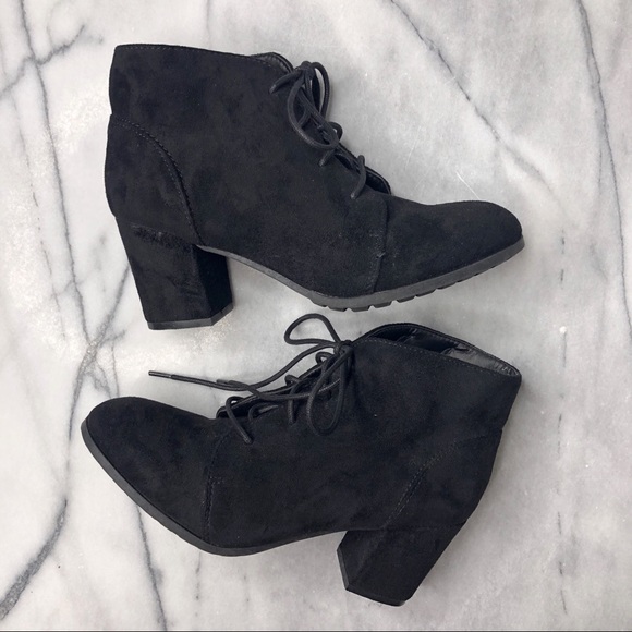 Madden Girl Shoes - MADDEN GIRL Torch Lace-Up Block Heel Booties 7.5
